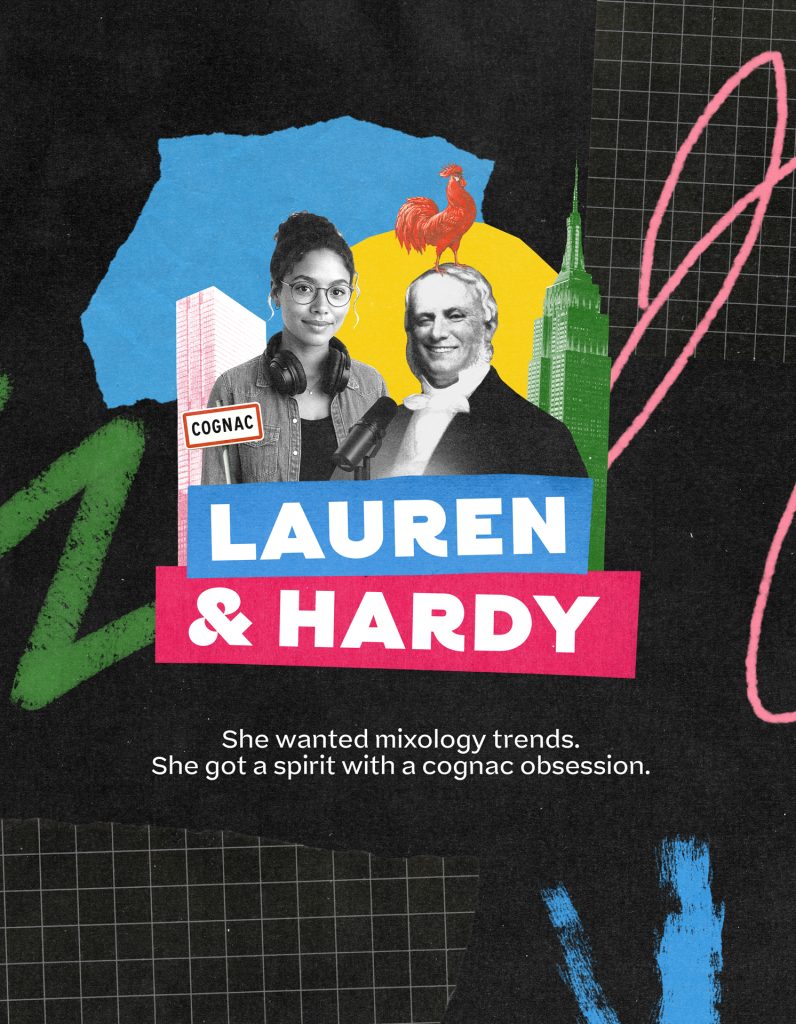 LAUREN&HARDY_Poster Lauren Hardy podcast de marque fiction Cognac Hardy Grand Prix 2025